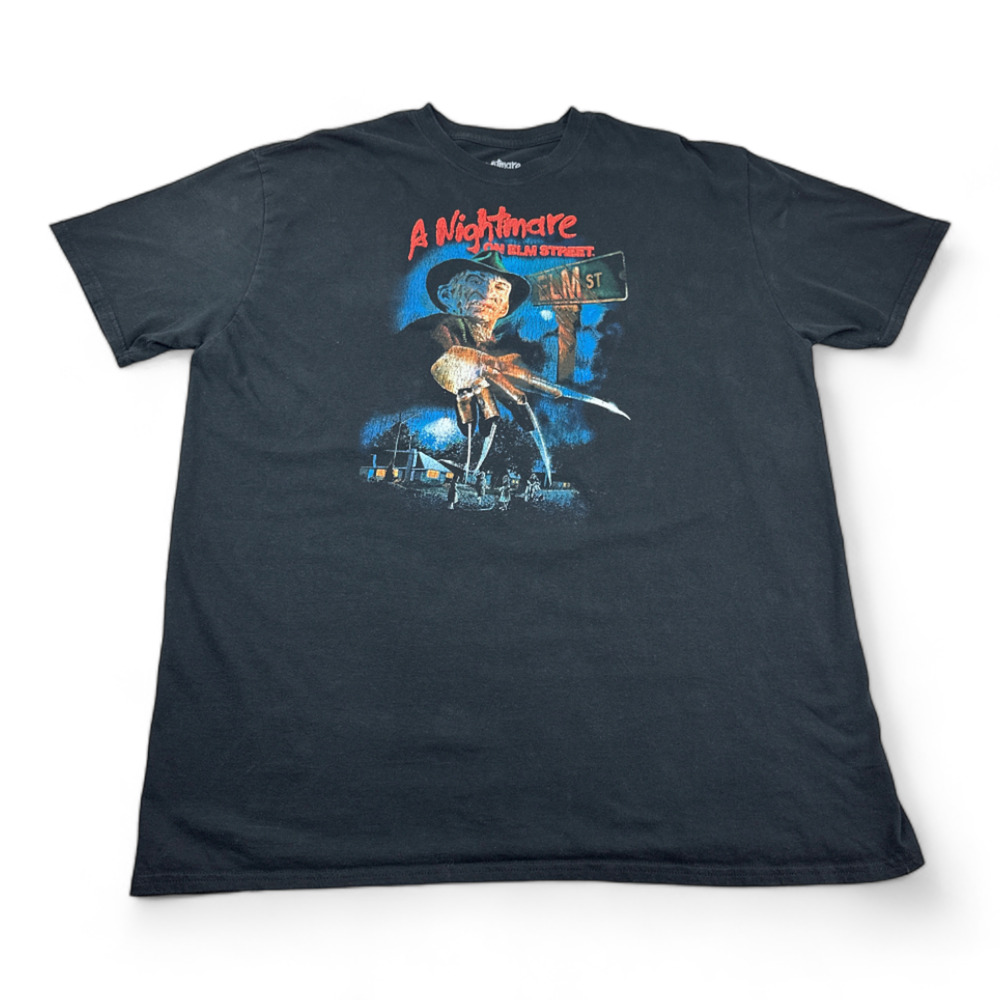 Nightmare Elm Street Shirt Adult EXTRA LARGE Black Freddy Krueger Horror Movie